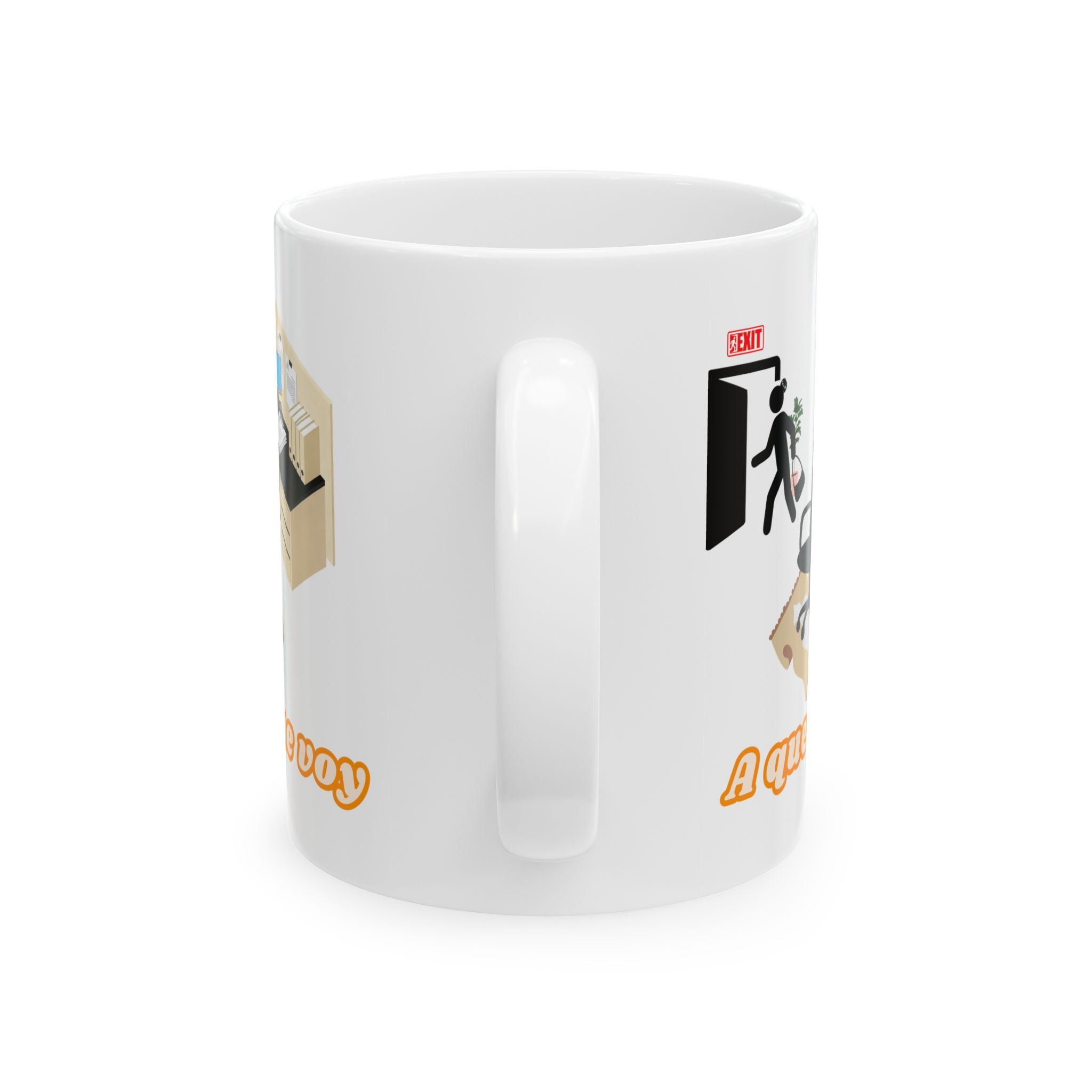 a que me voy | mujer | ceramic coffee cup