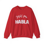 mas que habla | unisex heavy blend™ crewneck sweatshirt