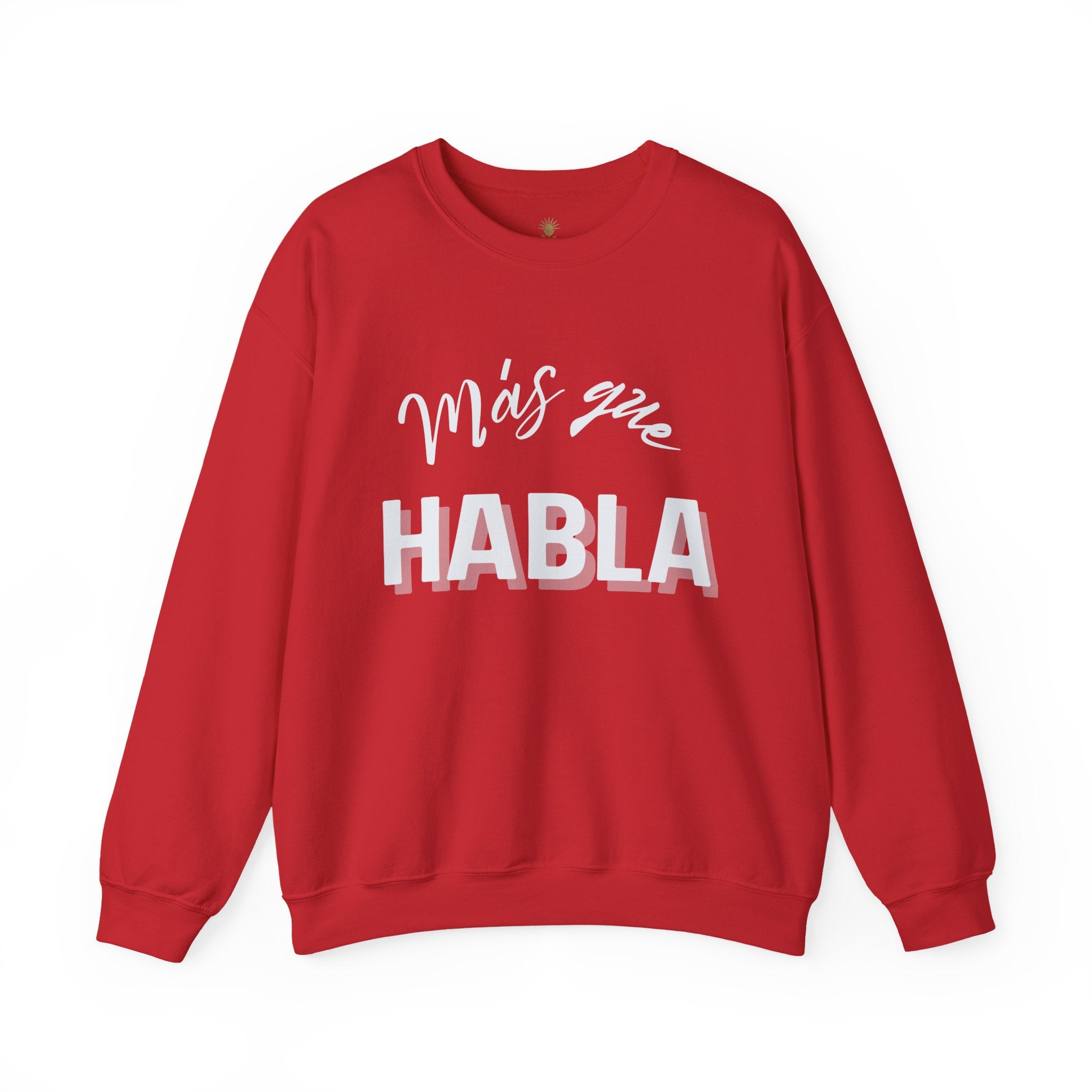 mas que habla | unisex heavy blend™ crewneck sweatshirt