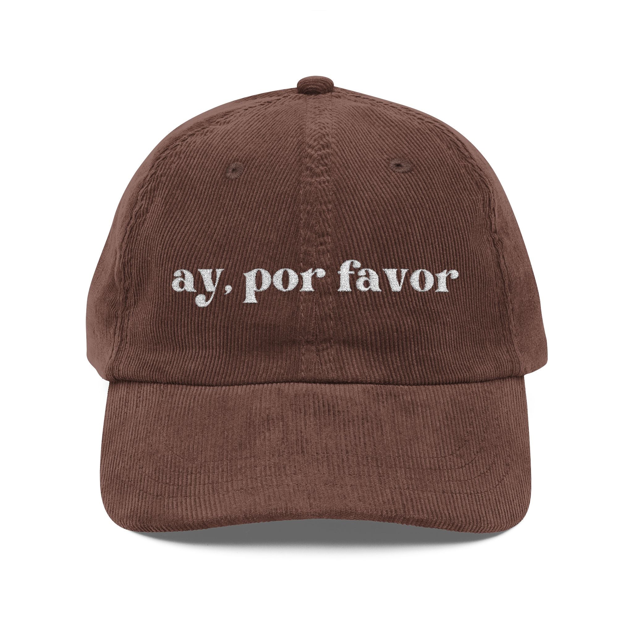 ay, por favor | embroidered corduroy cap | vintage baseball hat