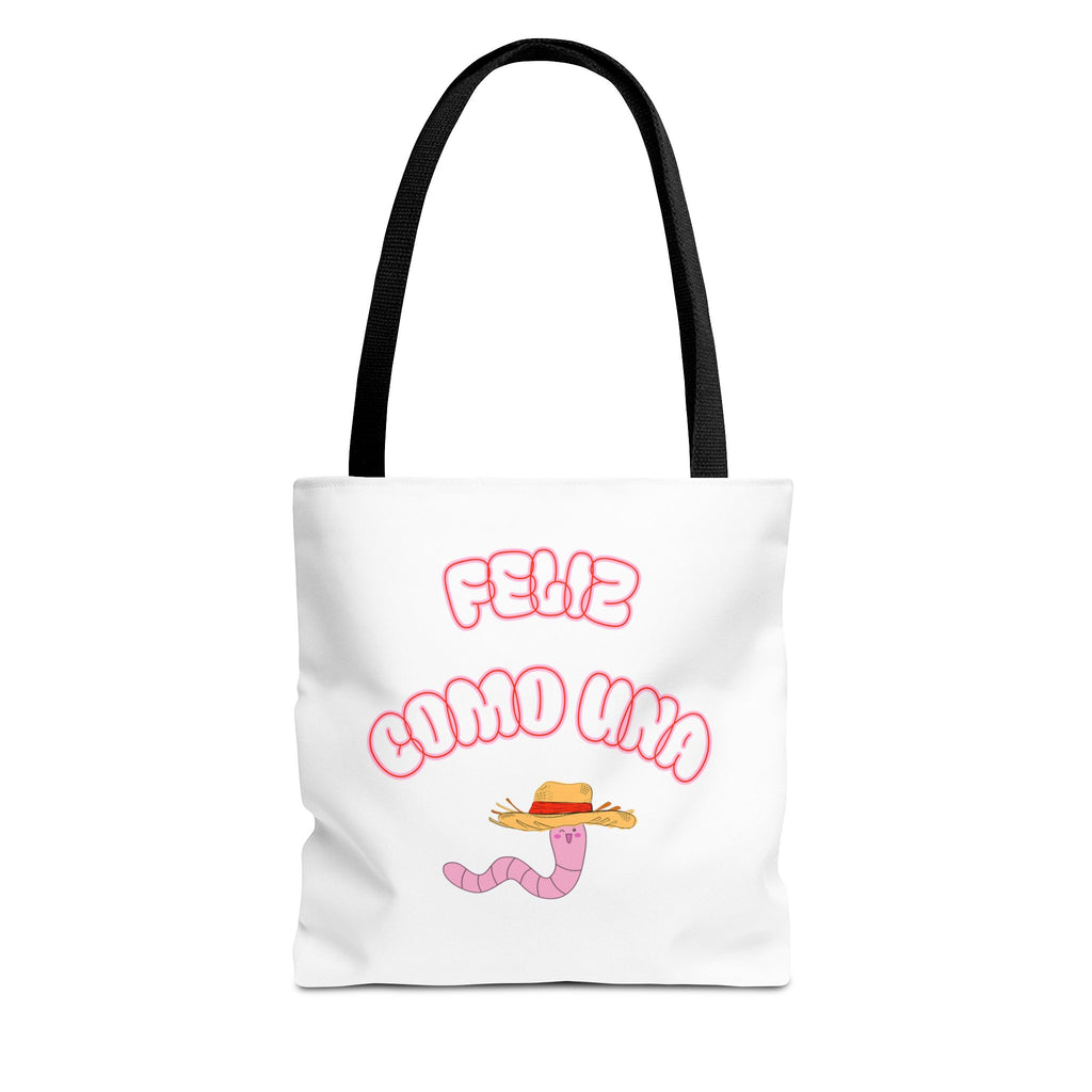 feliz como una lombriz | tote bag (AOP)