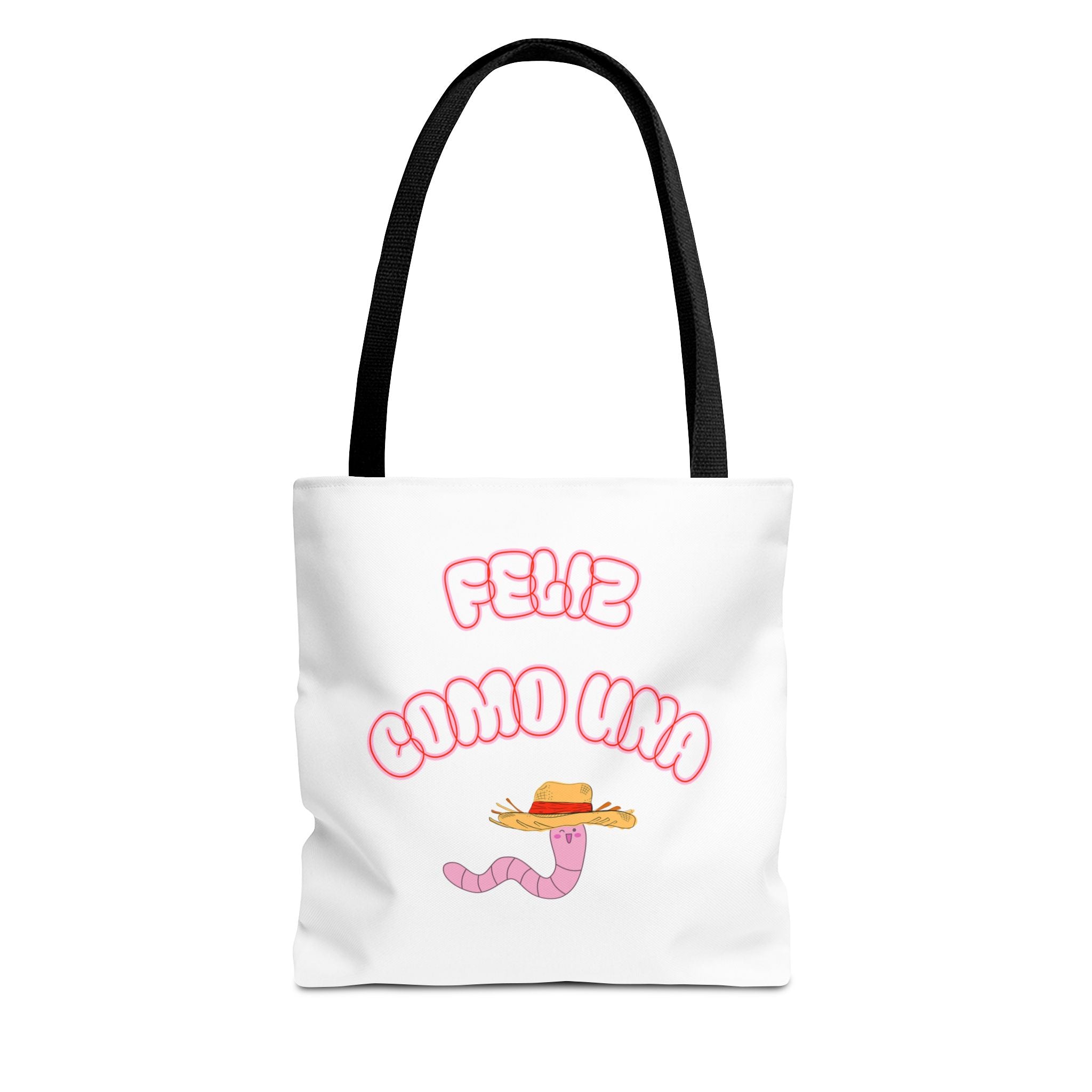feliz como una lombriz | tote bag (AOP)