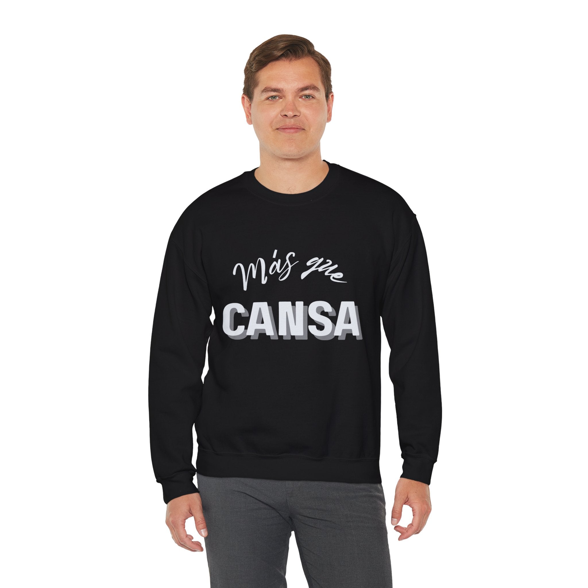 mas que cansa | unisex heavy blend™ crewneck sweatshirt