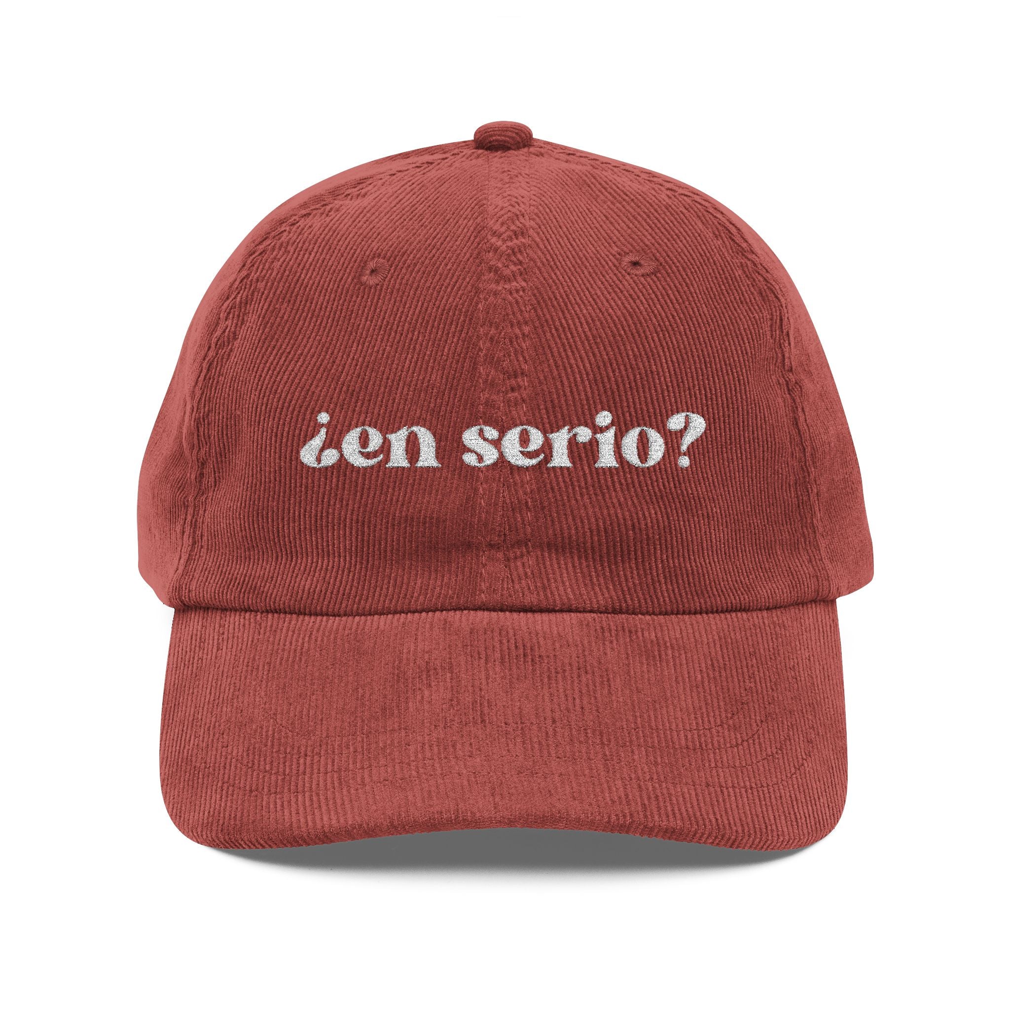 ¿en serio? | embroidered corduroy cap | vintage baseball hat