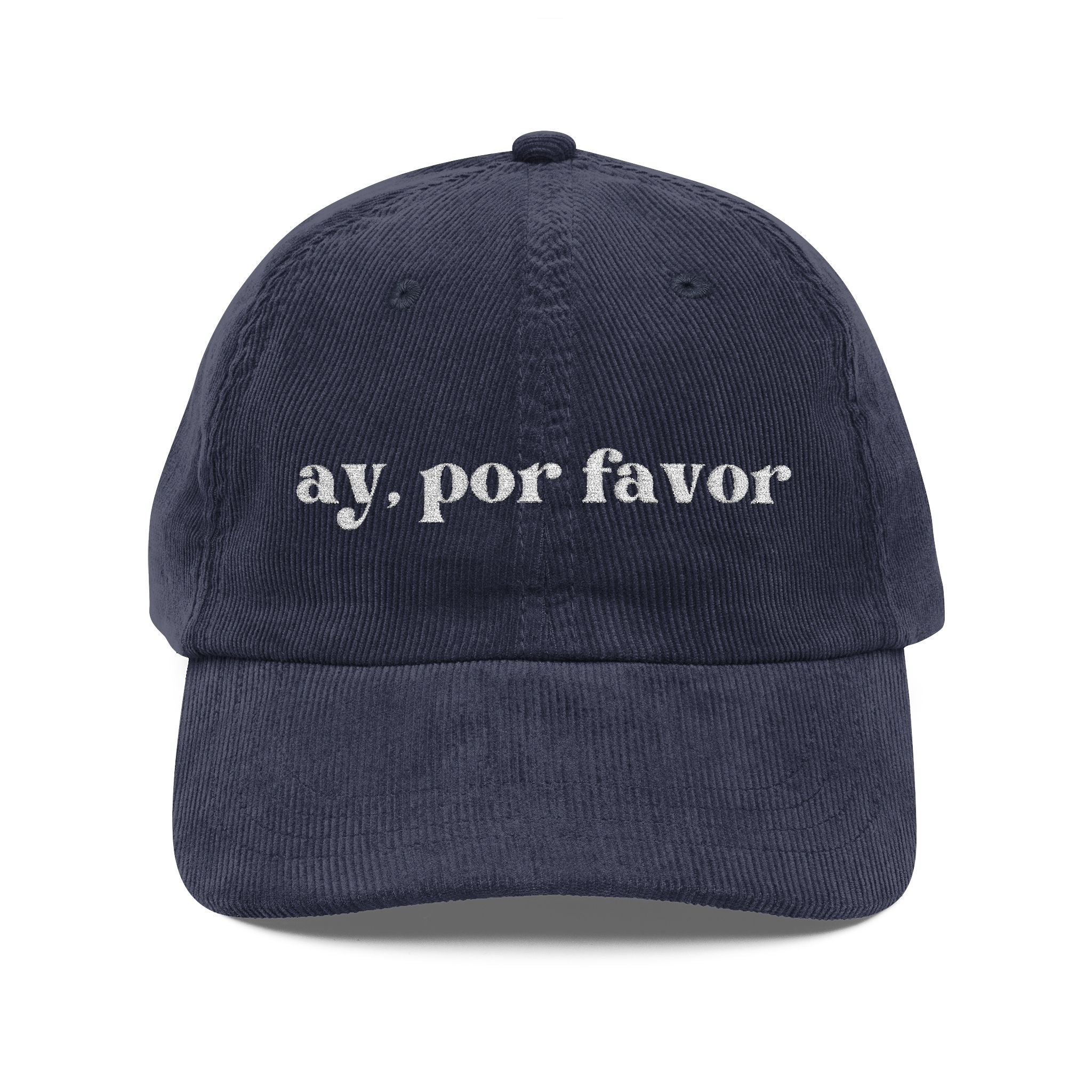 ay, por favor | embroidered corduroy cap | vintage baseball hat