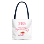 feliz como una lombriz | tote bag (AOP)