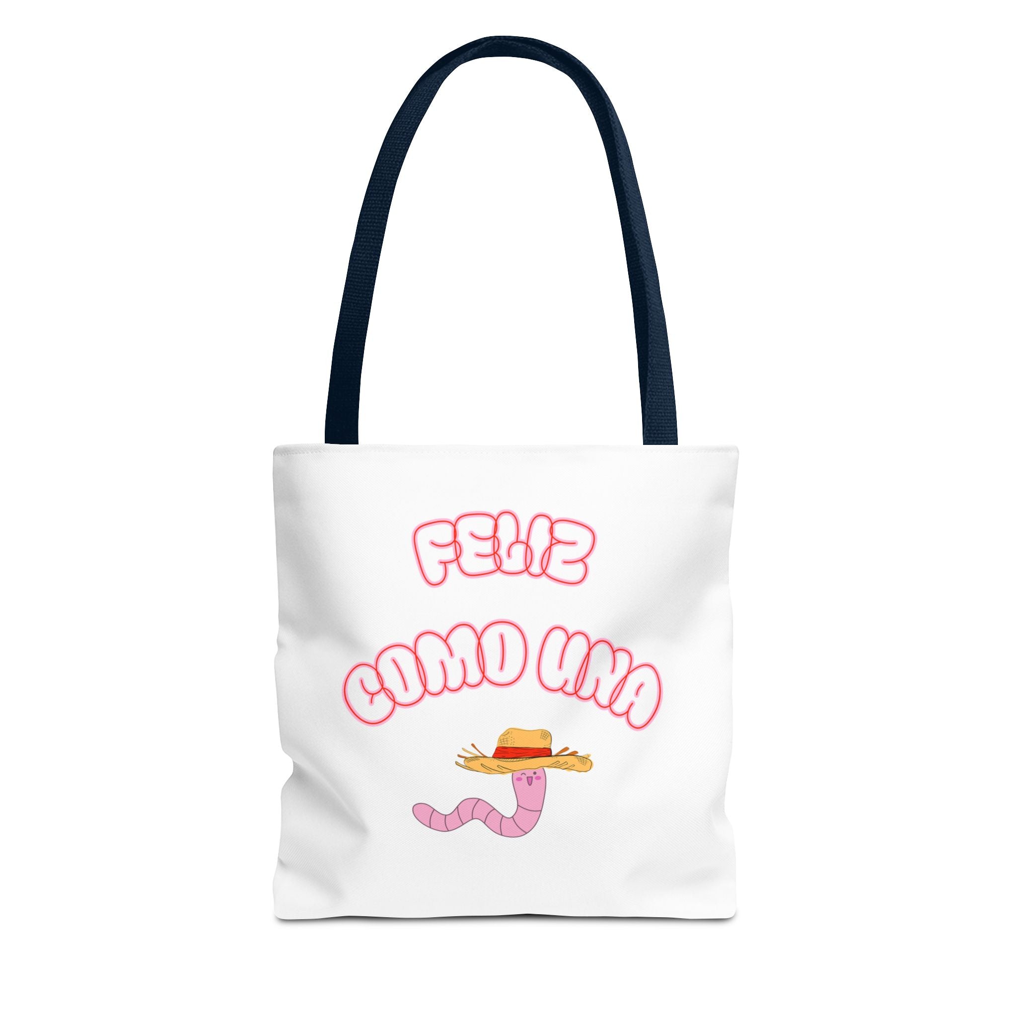 feliz como una lombriz | tote bag (AOP)