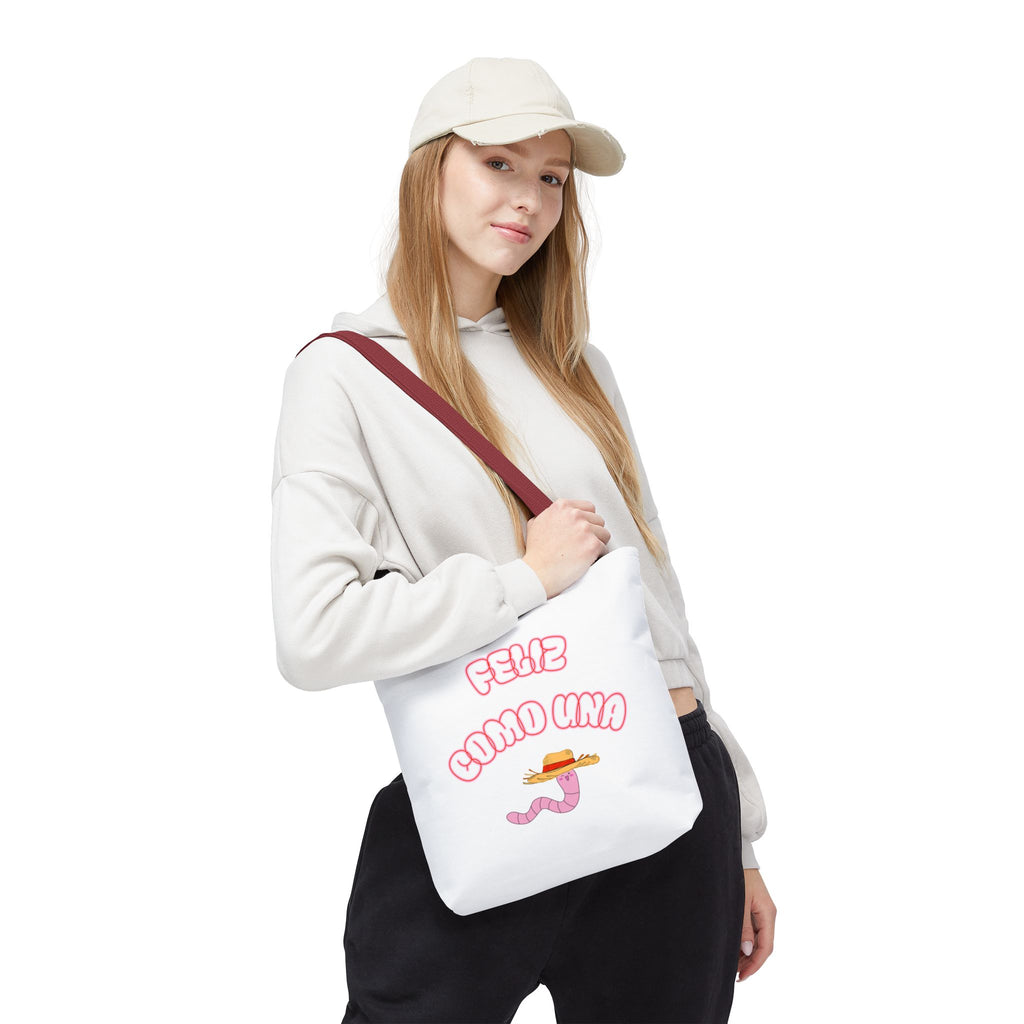 feliz como una lombriz | tote bag (AOP)