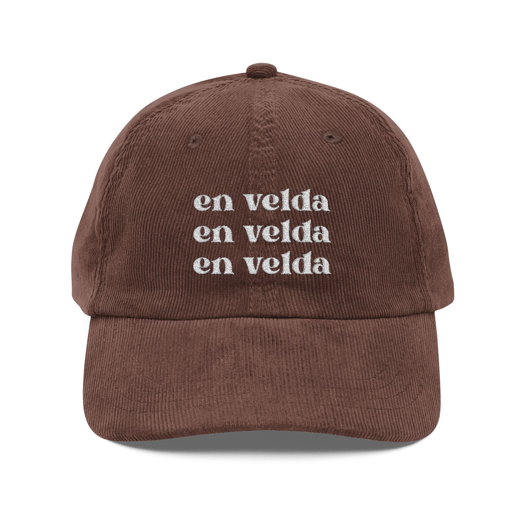 en velda - small caps | embroidered corduroy cap | vintage baseball hat