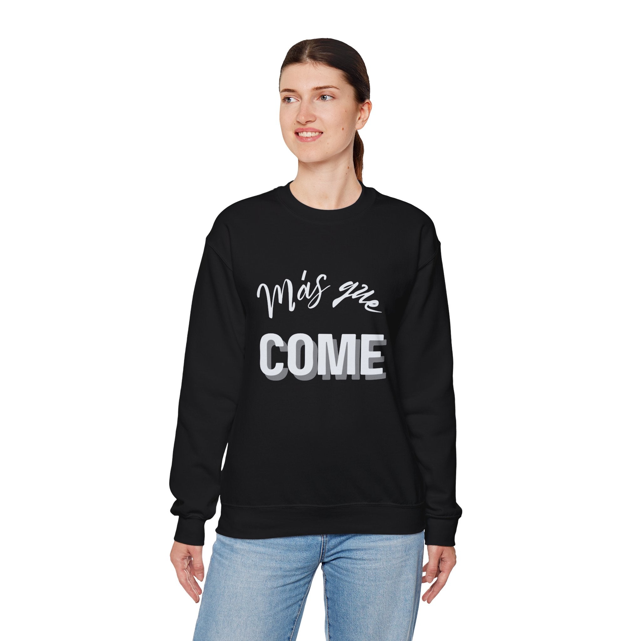 mas que come | unisex heavy blend™ crewneck sweatshirt