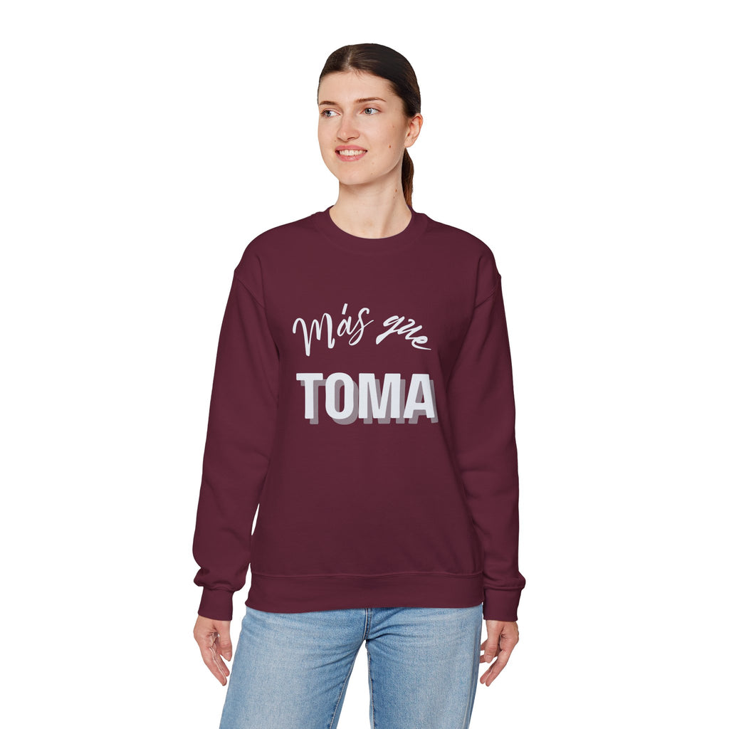 mas que toma | unisex heavy blend™ crewneck sweatshirt