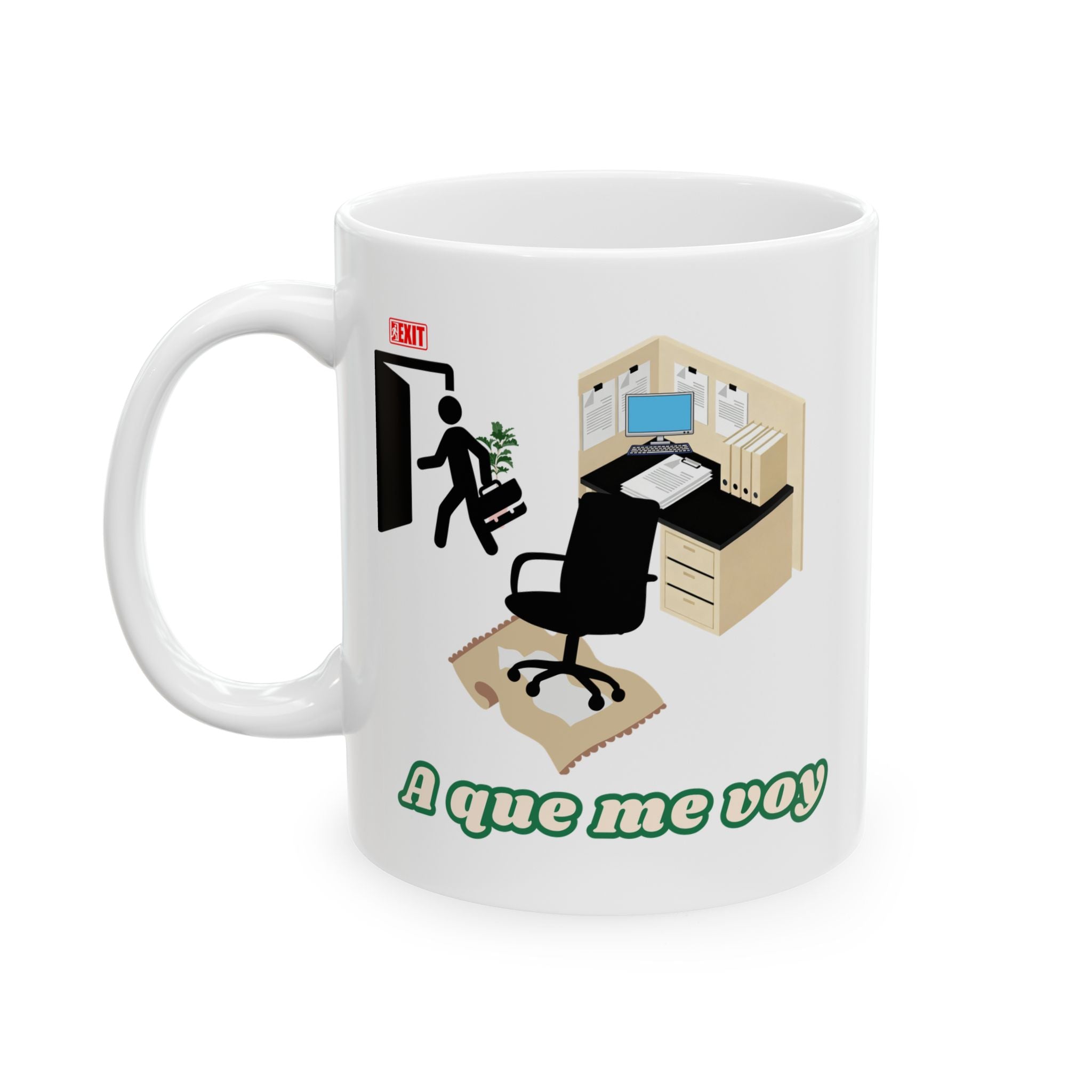 a que me voy | ceramic coffee cup