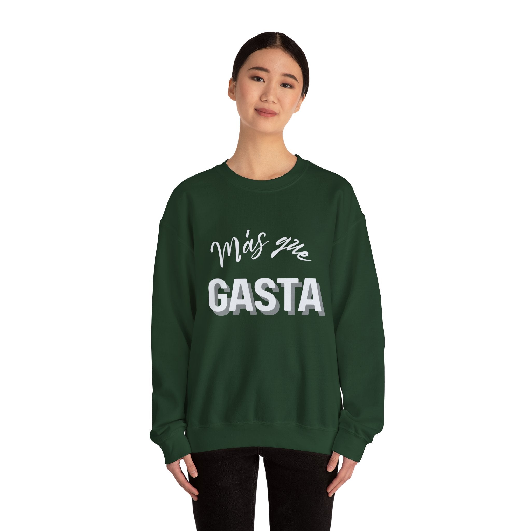 mas que gasta | unisex heavy blend™ crewneck sweatshirt